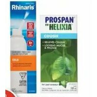 Rhinaris, Secaris Or Prospan By Helixia Cough & Cold Products