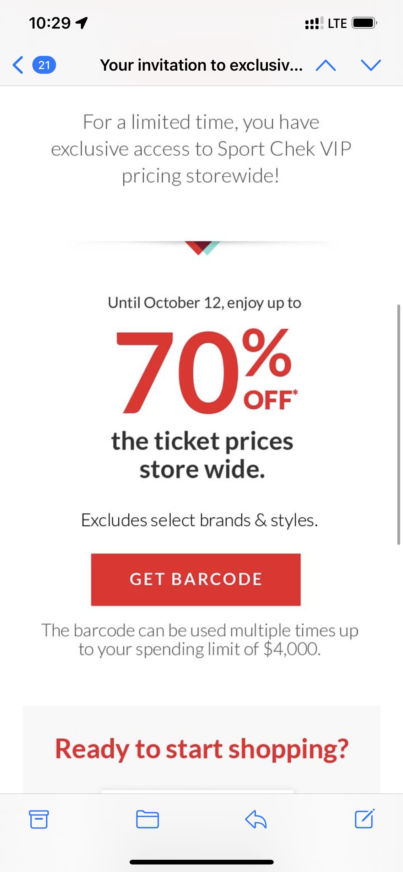 Sport Chek] Sport Chek up to 70% off VIP pricing is back with Triangle  Rewards & Mastercard (In-store only) NO CODE REQUESTS - RedFlagDeals.com  Forums