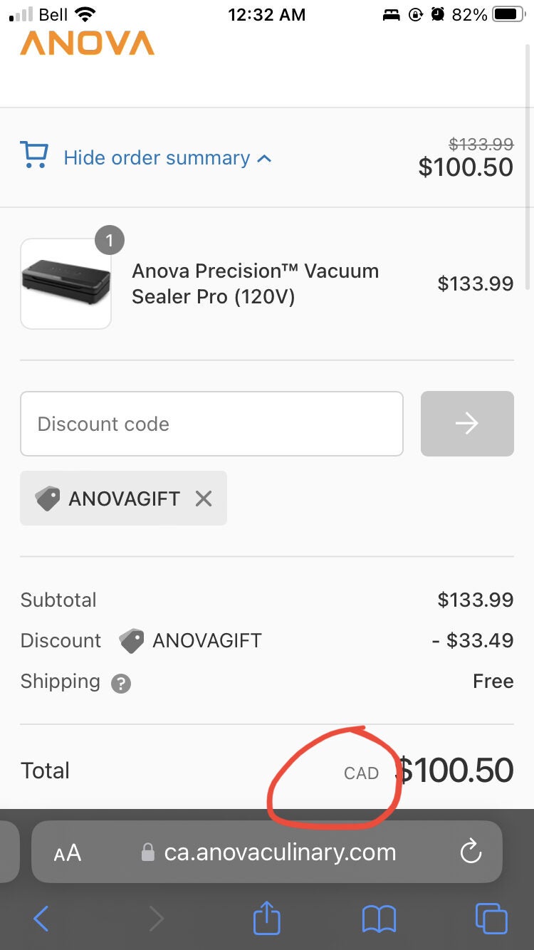 Anova] Anova Precision Vacuum Sealer Pro - 50% off - $100.50