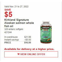Kirkland Signature Alaskan Salmon Whole Fish Oil