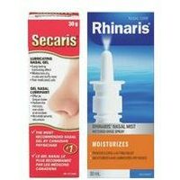 Secaris Nasal Lubricant Gel, Rhinaris Nasal Mist, Gel or Spray or Helixia Cough Syrup