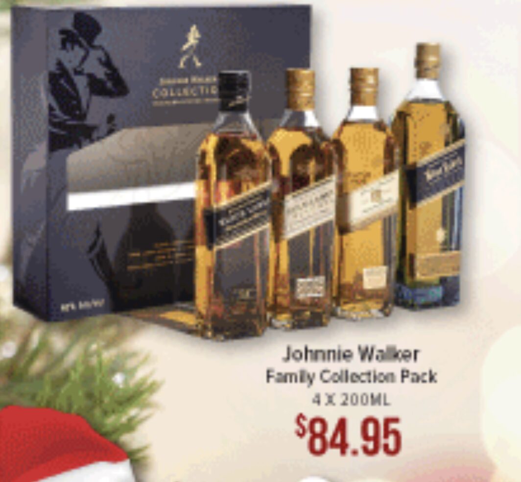 Wine and Beyond] Johnnie Walker Family Collection Pack 4x 200ml