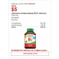 Jamieson Timed-Release B12 Vitamins