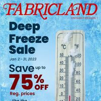 Fabricland - Deep Freeze Sale (ON) Flyer
