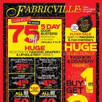 Fabricville - January Deals Flyer