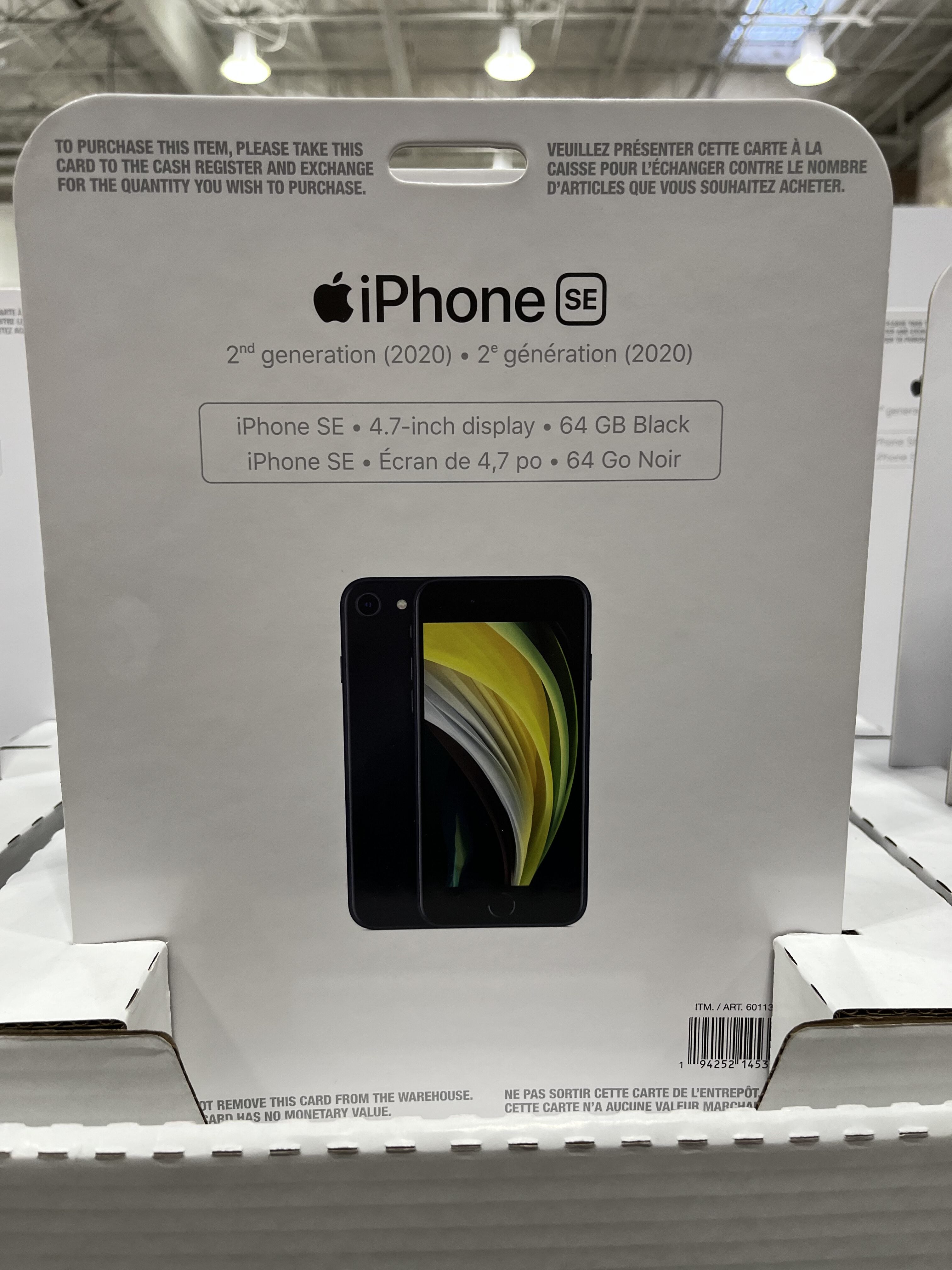 Costco] Apple iPhone SE 2nd Generation (2020) 64 GB $399.99 