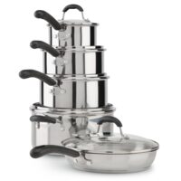 Master Chef 10-Pc 18/10 Stainless-Steel Cookware Set 