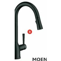 Moen Adler Pull-Down Kitchen Faucet - Matte Black Finish