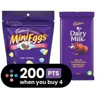 Cadbury Bagged Chocolate or Sharing Bars 