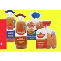 Dempster's White Or 100% Whole Wheat Bread Or Hamburger Or Hot Dog Buns 
