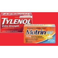 Tylenol Extra Strength eZtabs Or Caplets Or Regular Strength Or Motrin Tablets Or Liquid Gels