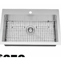 Glacier Bay Dualmount Stainless Steel Kitchen Sink With Grid