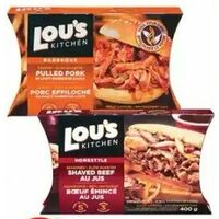 Lou's Kitchen Slow Roasted Shaved Beef Au Jus or Pulled Pork