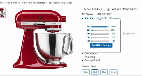 Costco KitchenAid Stand Mixer Professional 6 QT 329 90   600x600 Smart Fit 