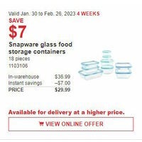 Snapware Glass Food Storage Containers