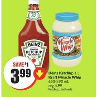 Heinz Ketchup, Kraft Miracle Whip