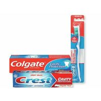 Colgate Or Crest Toothpaste Or Oral-B Or Colgate Manual Toothbrushes