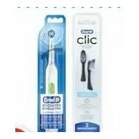 Oral-B Revolution Battery Toothbrush Or Clic Refill Brush Heads 