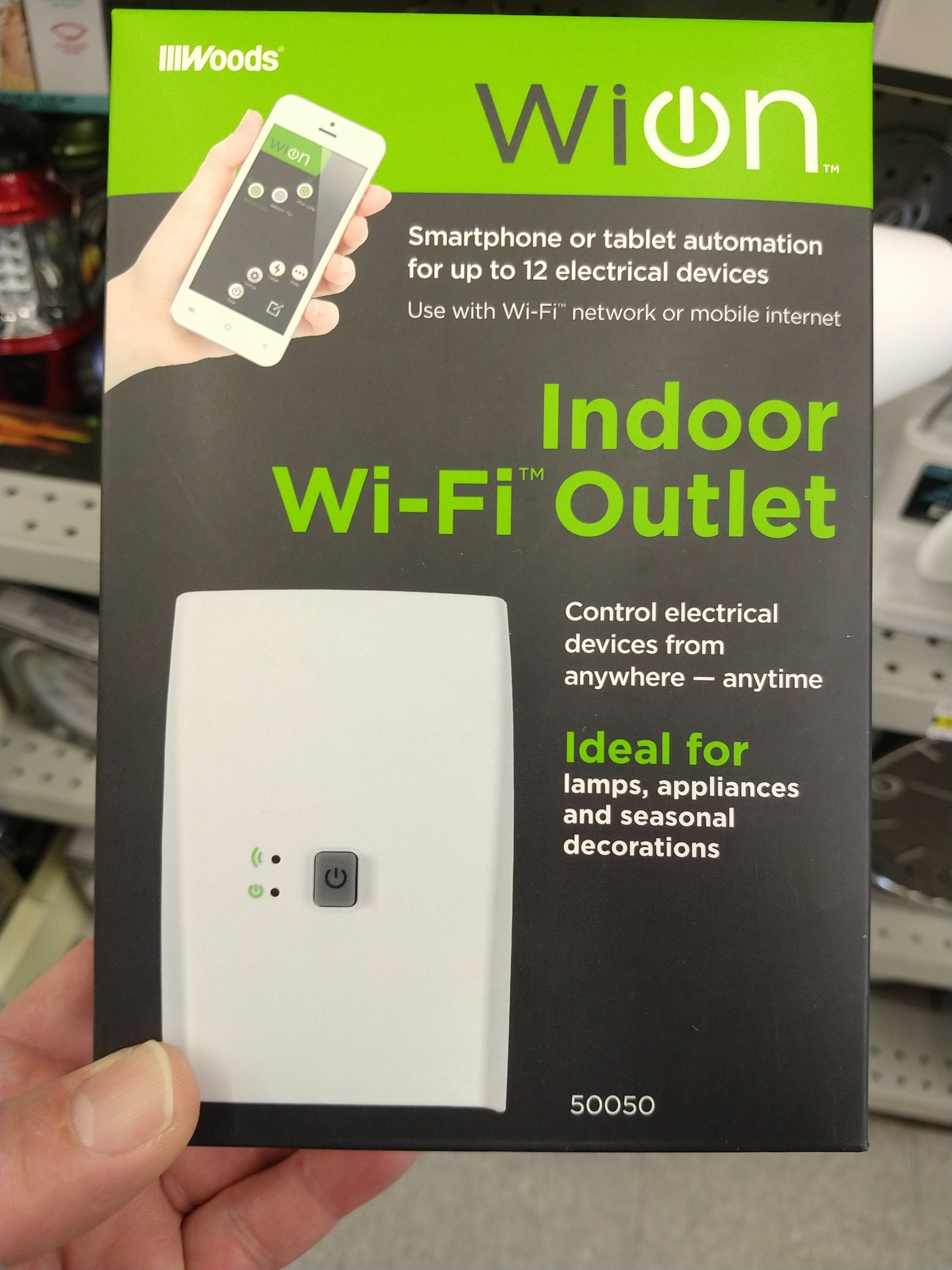 Woods Wion 50050 Indoor WiFi Outlet Plug Setup 