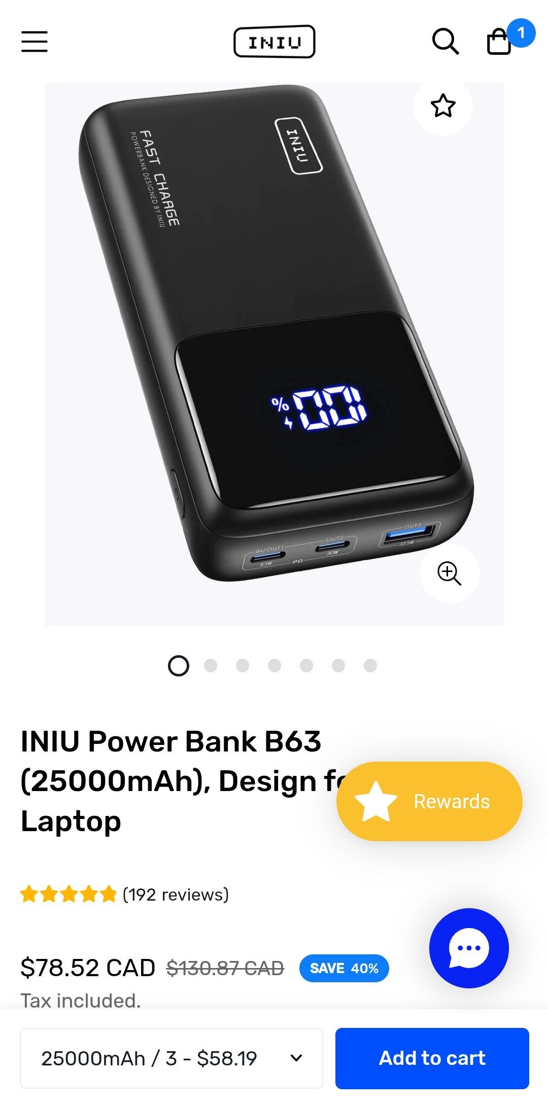 Iniu] INIU Power Bank 25000mAh ($78.52 free shipping +tax included) -  RedFlagDeals.com Forums