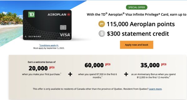 Aeroplan Visa Infinite Credit Card