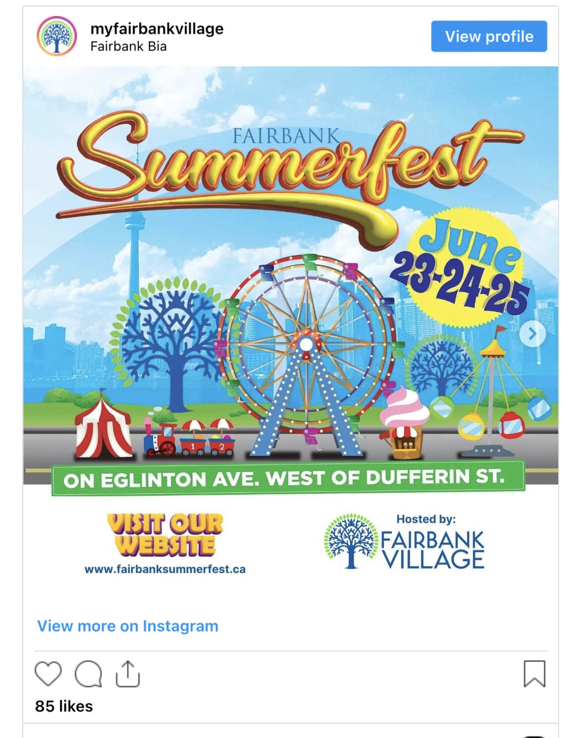 Fairbank Summerfest] Toronto's getting a three-day street festival