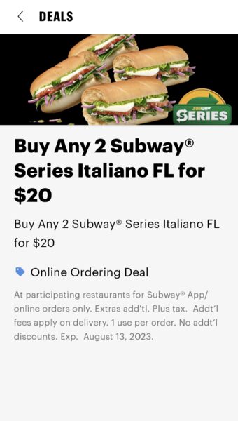 Subway] Subway Coupons. Can be used in store or on app. (Exp: Oct 15, 2023)  - RedFlagDeals.com Forums
