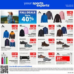 Sports Experts - 2 Weeks of Savings - Fall Deals Flyer