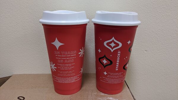 X2 Starbucks White Reusable Hot Cup