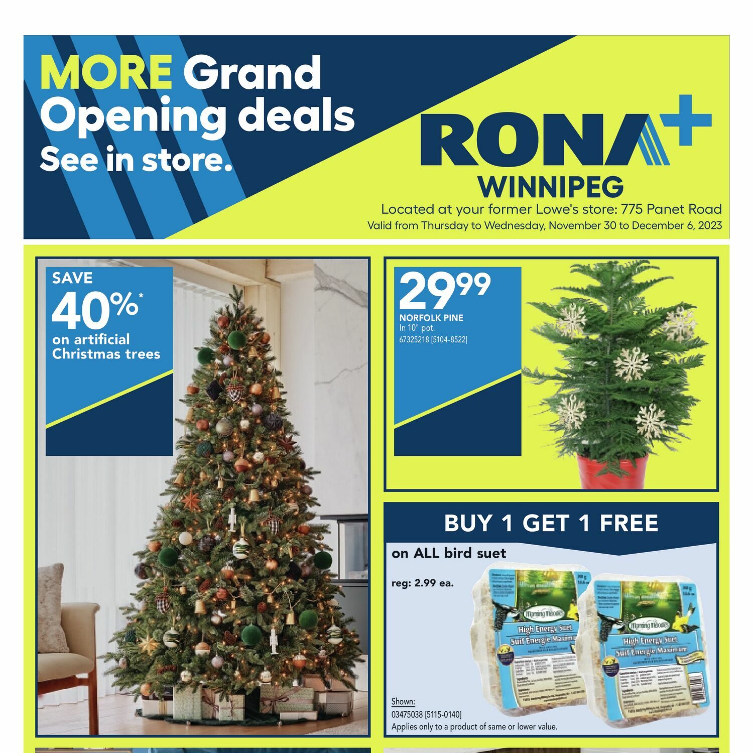 Rona Weekly Flyer - Rona+ Panet Grand Opening Deals (MB) - Nov 30 – Dec ...