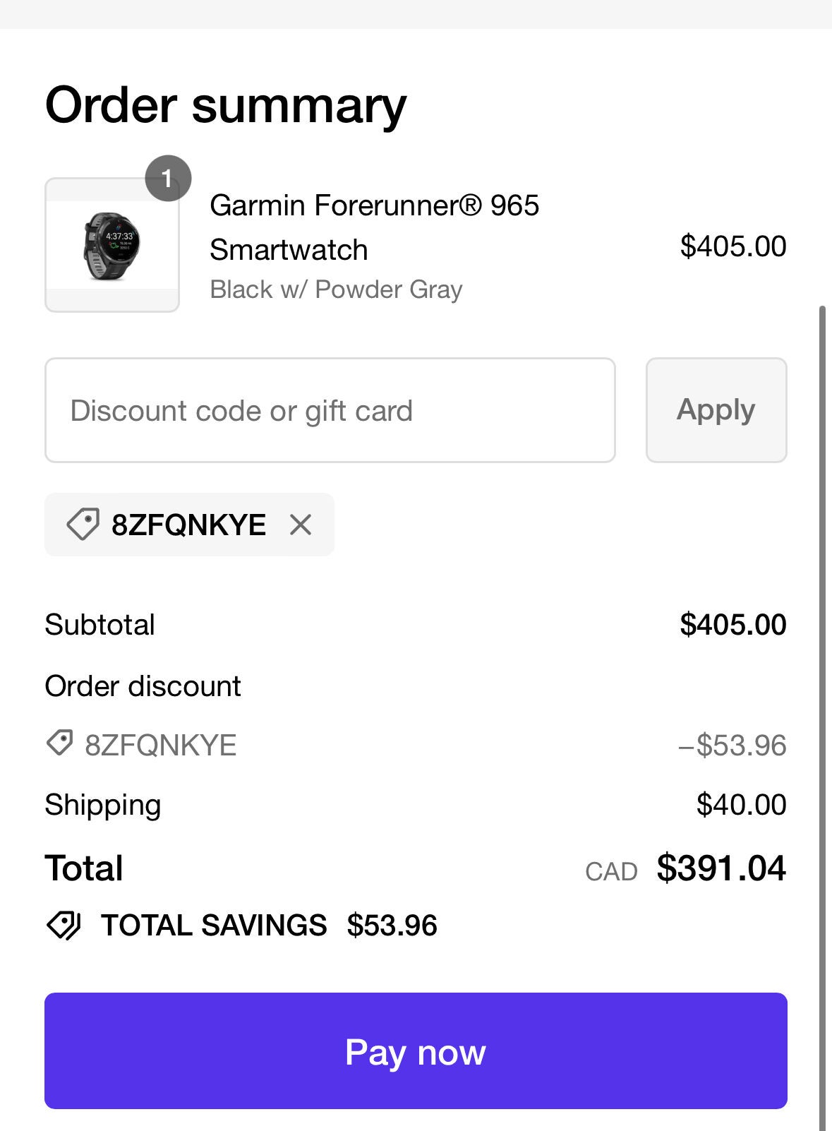 Garmin watch coupon discount code