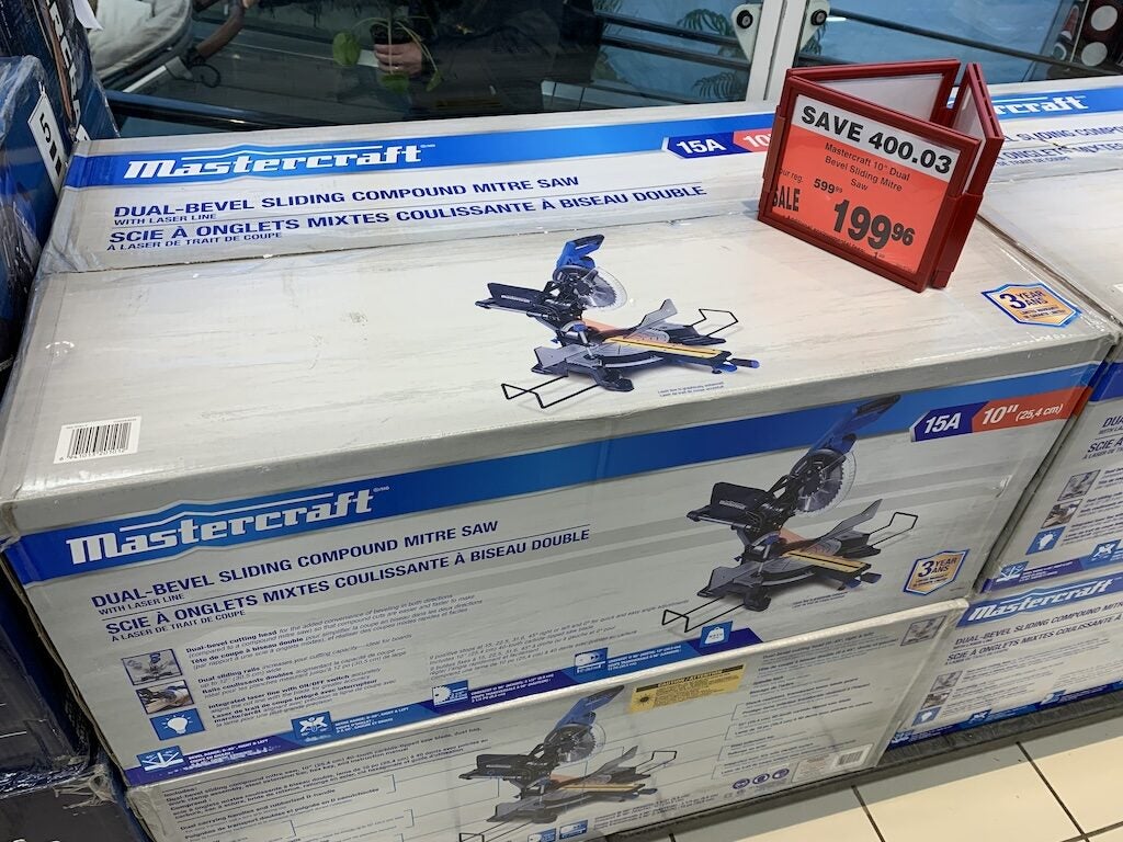 Mastercraft dual bevel on sale mitre saw