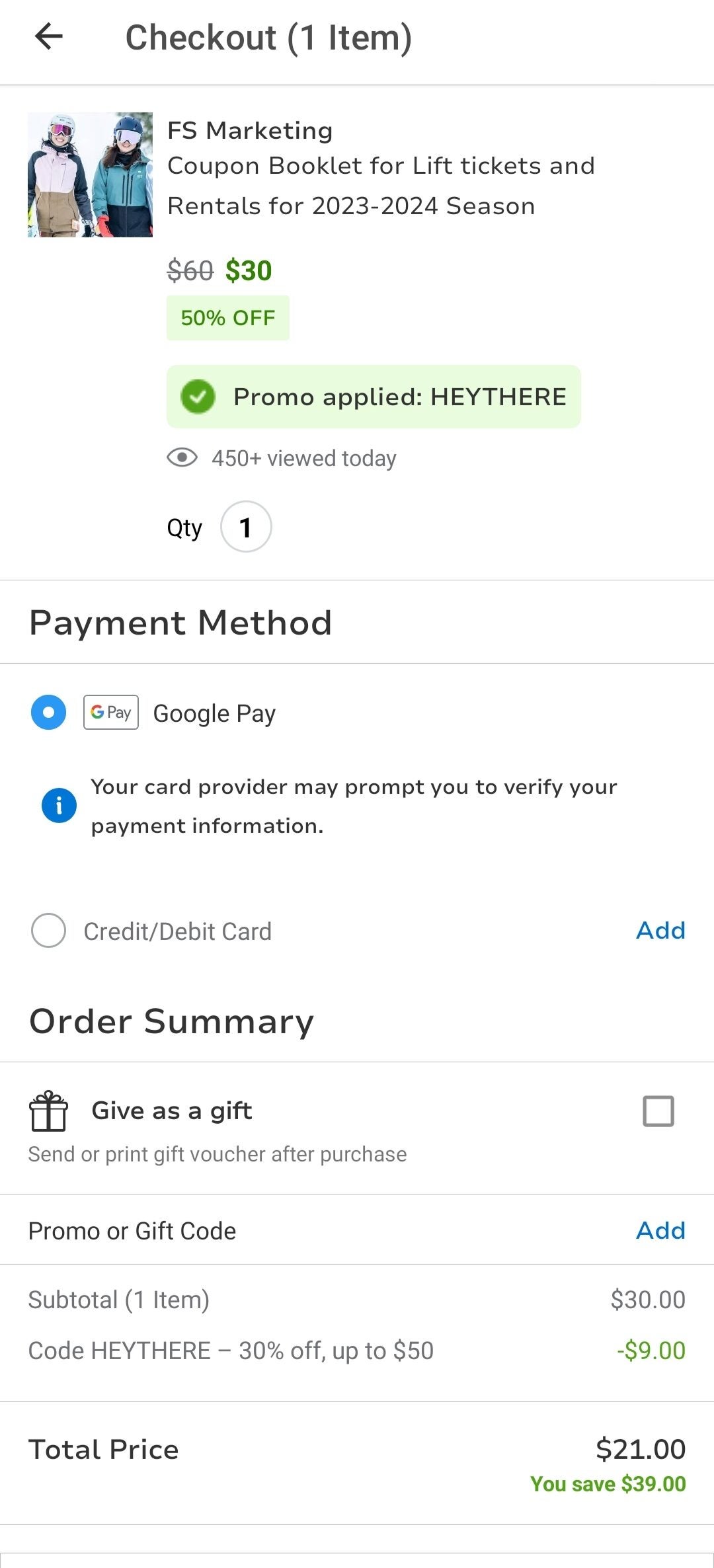 [Groupon] Ski lake ridge coupons book 21or 25 YMMV