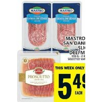 Mastro or San Daniele Sliced Deli Meat