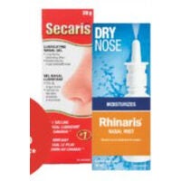 Secaris Nasal Gel, Rhinaris or Salinex Nasal Care Products