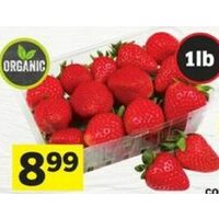 Organic Strawberries Clamshell