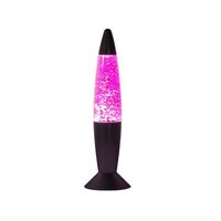 Merkury Innovations 14" Led Glitter Lamp With Silver Base