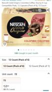 Nescafe K-pods 72 CT | $28.29 | $25 coupon