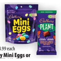 Cadbury Mini Eggs or Dairy Milk Mini Bars or Plant Chocolate Bar