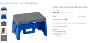 COSCO 1-Step Plastic Folding Step Stool, 2 pack, $14.97 w/ Free Delivery