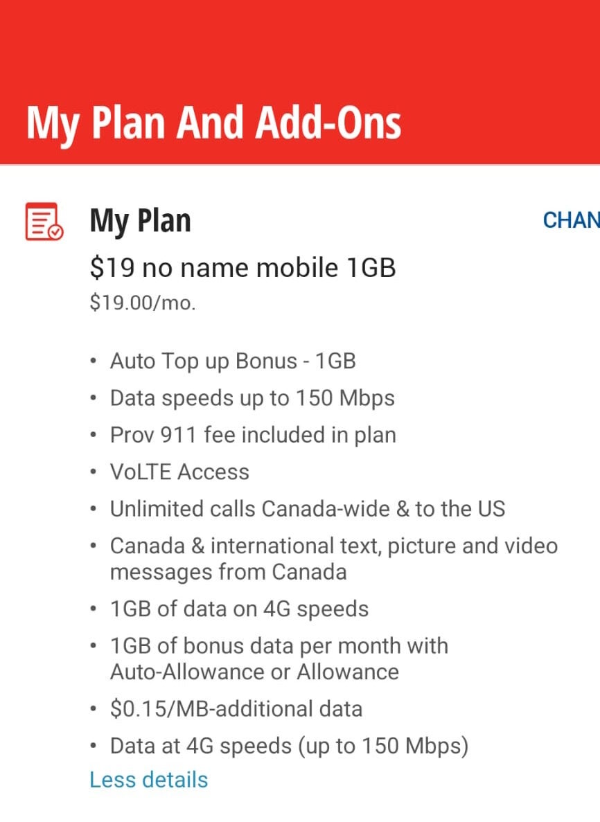[No Frills] New No Name Mobile cell phone plans starting at 19. Page