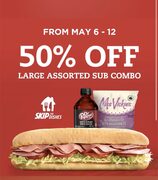 Mr. Sub: Get 50% OFF a Large Assorted Sub Combo - $7.67(pickup works!)