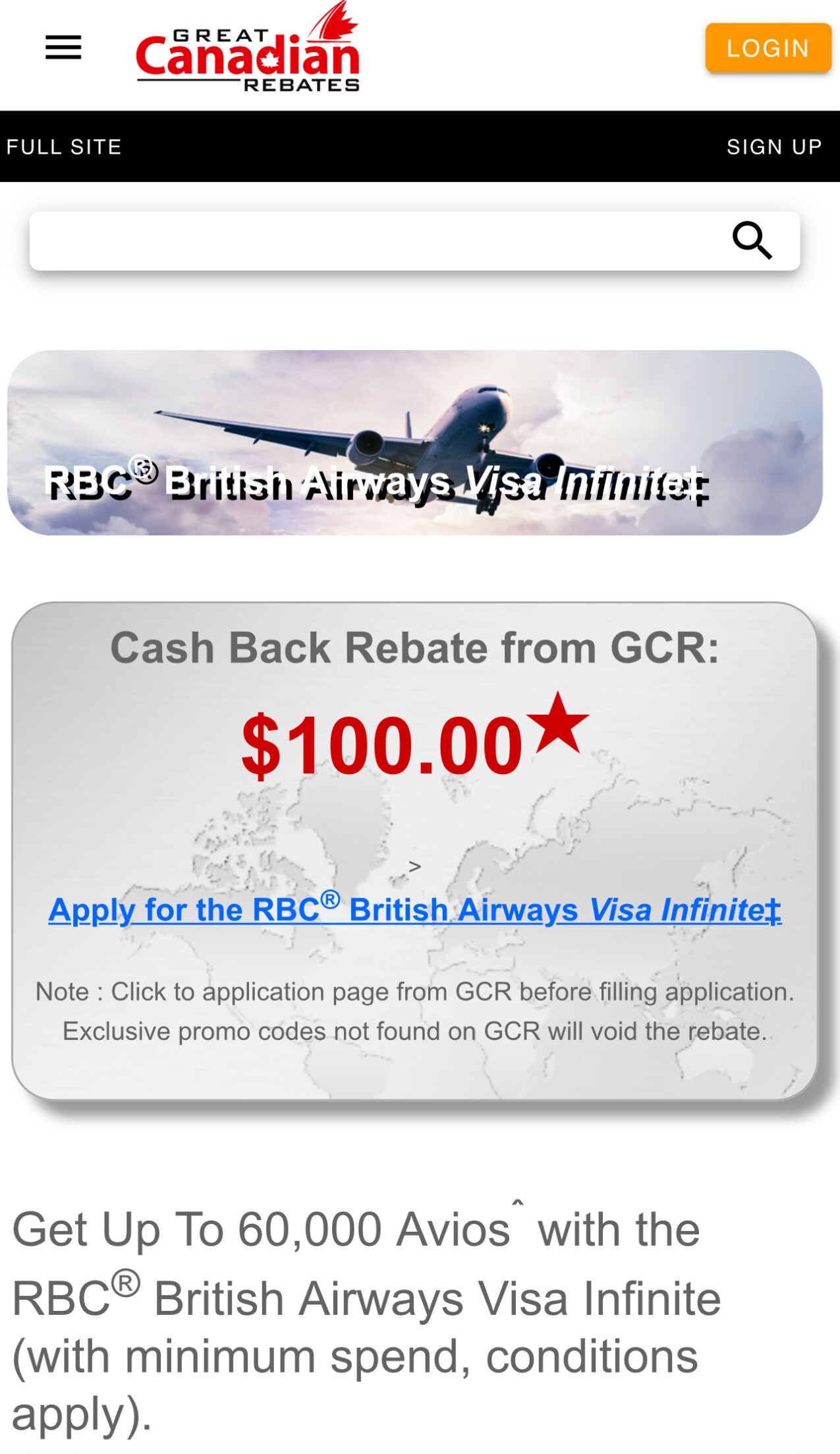[Royal Bank] RBC British Airways Visa Infinite Get Up To 70K/60K