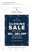 Brooks Brothers closing sale 10-30% off