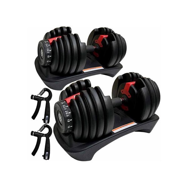 [Best Buy] MotionGrey Adjustable Dumbbell 5 to 52.5 LBs (Set of 2) $199 ...