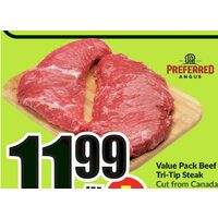 Preferred Angus Value Pack Beef Tri-Tip Steak