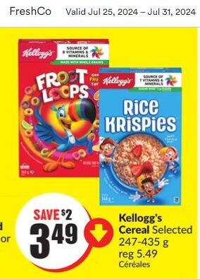 [No Frills] [ON/West] Kellogg's All Bran, Raisin Bran, Vector, Special ...