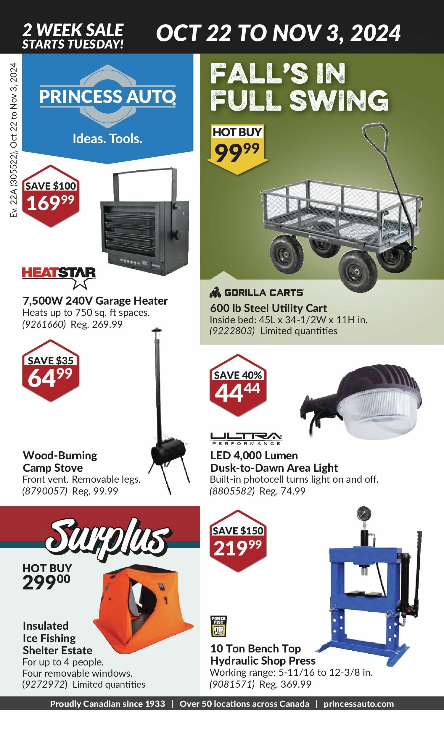Princess Auto Weekly Flyer - 2 Week Sale - Fall's In Full Swing