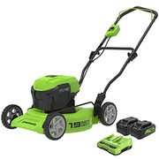 Greenworks 2 x 24V (48V) 19-Inch Brushless Push Lawn Mower, (2) 24V 4Ah Batteries and Charger ,LME476 - 50% off $289.99