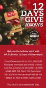 12 Days of Giveaways Loyalty Promo (Dec 19-20)